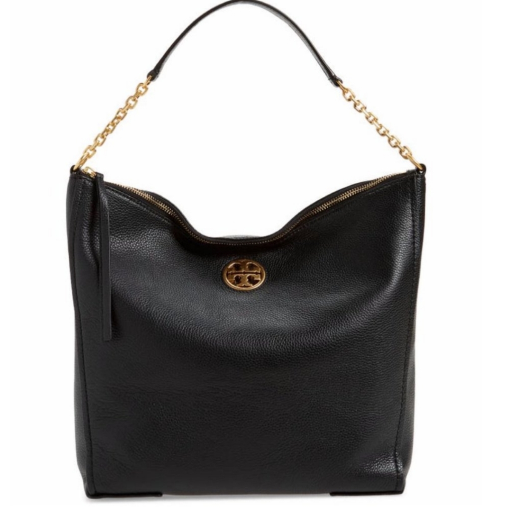 Tory Burch Shoulder Carson Top Handle Black With Tag Leather Hobo Bag Nwt